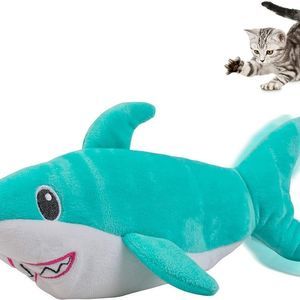 Pet Craft Supply Wiggle Pickle and Shimmy Shark Flipper Flopper Interactive